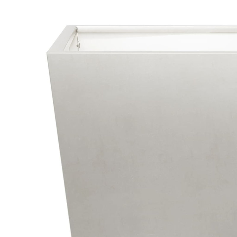 Aldegundo Metal Elevated Planter, 30cm H x 30cm W x 30cm D, Silver