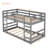 Gray Twin Over Bunk Bed With , Solid Pine Legs, Full - Length Guardrail For Security, Space Saving Small Bedrooms, Slat Kit Included Frame Stability, , Functional In Limited Spaces, Fits Mattresses