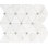 Calabria Frost Pinwheel 12 in. x 14 in. Polished Marble Mosaic Floor and Wall Tile