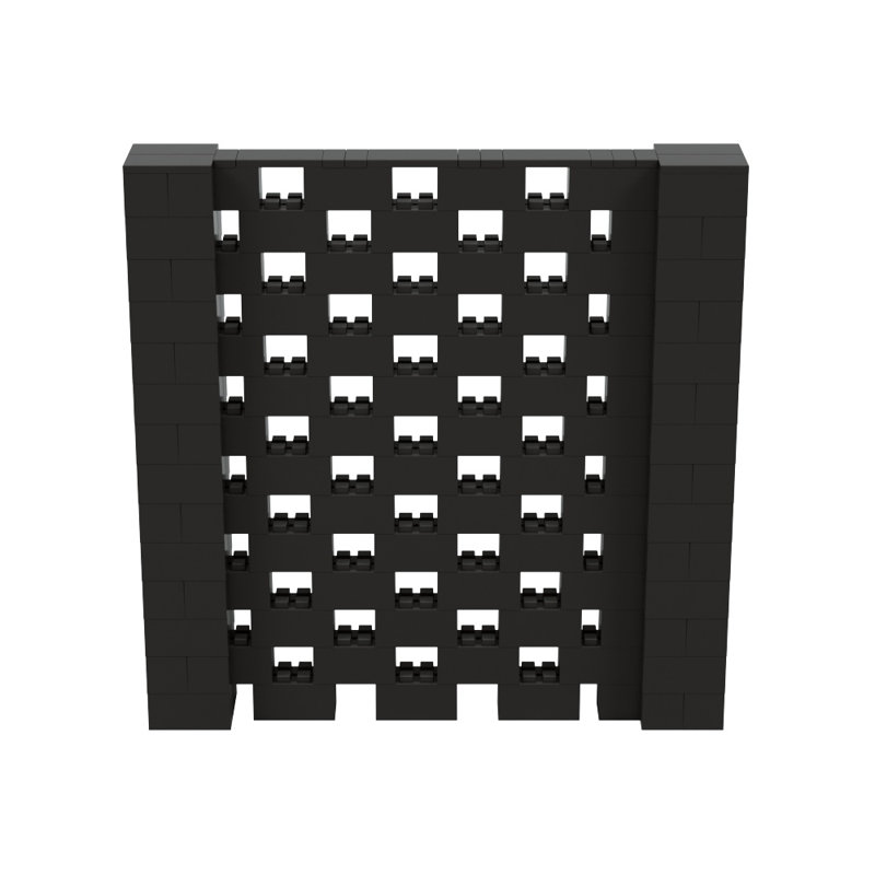Ensemble mural Everblock, Noir, H 84 po x l 84 po x P 12 po