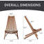 Chaise de patio en bois massif Bronzavia