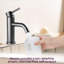 Robinet pour salle de bain à un trou - moderne, noir mat, acier inoxydable, salle de bain moderne à fixation sur le comptoir-122521191