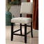Ensemble de 2 chaises à hauteur de comptoir en noir antique et beige