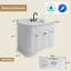 Meuble-lavabo simple autoportant 48 po avec comptoir en pierre ingénieur, 48 po, assemblé à la main, certificat EPA-133572849