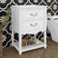 Meuble-lavabo de 24 po avec lavabo en céramique, armoire de rangement moderne avec deux tiroirs et une tablette ouverte-1792033334