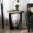 Arch Farmhouse End Table with Storage Shelf, French Country Accent Side Table-845021842