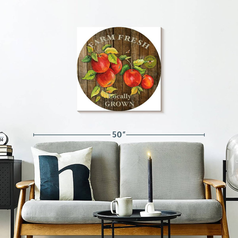 Plaque murale Khylige Farm Fresh Apples I, H 24 po x l 24 po
