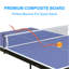 Ensemble de table de ping-pong pliable et portable de 4,5 pi avec filet et 2 raquettes de tennis de table pliable et portable