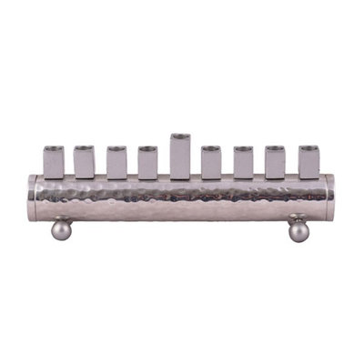 Hanoucca en laiton plaqué argent Judaica 