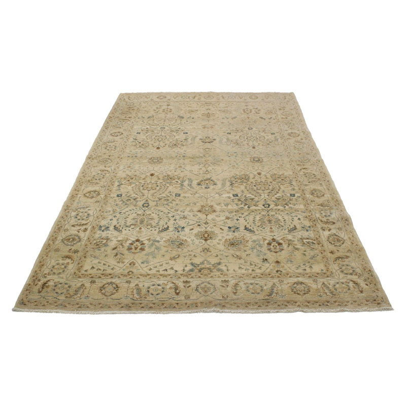 Tapis bleu et ivoire 5 x 8