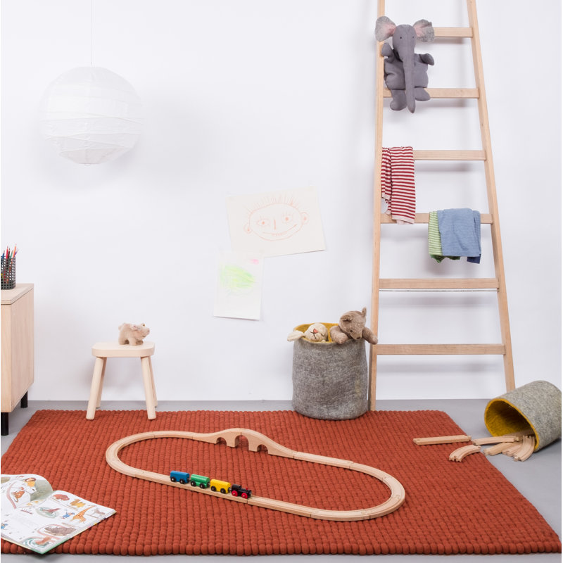 Solid Colour Hand Woven Area Rug, Rectangle 160 x 230cm