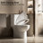 17" Height Toilet With 1.1/1.6 System, Rimless Bowl, Soft Close Seat, Glossy White 006 For Bathroom Modern Double Flush, Wash Basin, Gentle Gloss