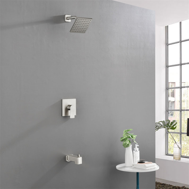 Diverter All-In-One Kit with Rough in-Valve, Brushed Nickel
