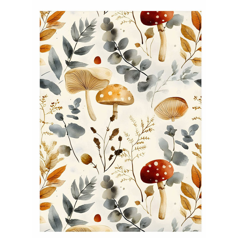 Champignon botanique et botanique, H 7 po x l 5 po