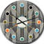 Horloge murale Mimimal Design noir et blanc III - Mid-Century-40743977