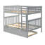 Lit superposé standard en bois massif avec lit gigogne Bolles-561468235-561468279