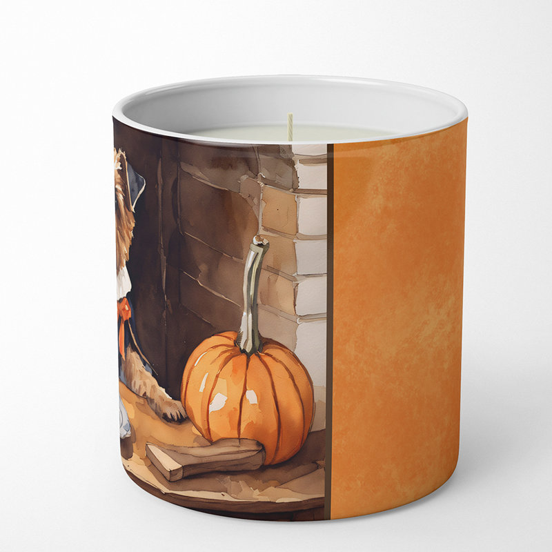 Bougie parfumée Pumpkin Pie avec support en céramique