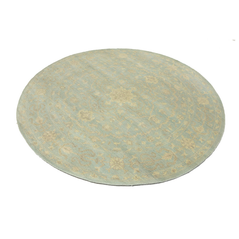 Tapis oriental transitionnel bleu 8x8 Mute