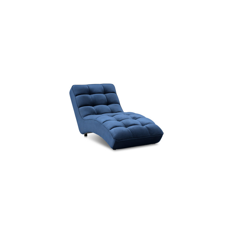 Mylee Upholstered Chaise Lounge, Blue