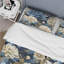 Ensemble de housse de couette à motif floral bleu et blanc-835160846