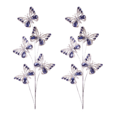 Jeweled Butterfly Spray (Set of 2)