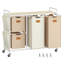 Metal Rolling Laundry Basket with Handles-1635715623