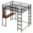 Metal Loft Bed With Shelves And Desk-1790233806