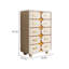 Commode d'appoint simple en bois massif blanc