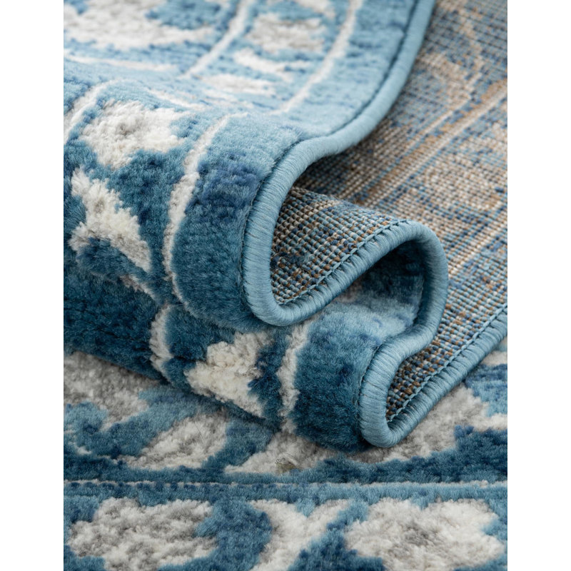 Myatt Blue Rug, Square 10'