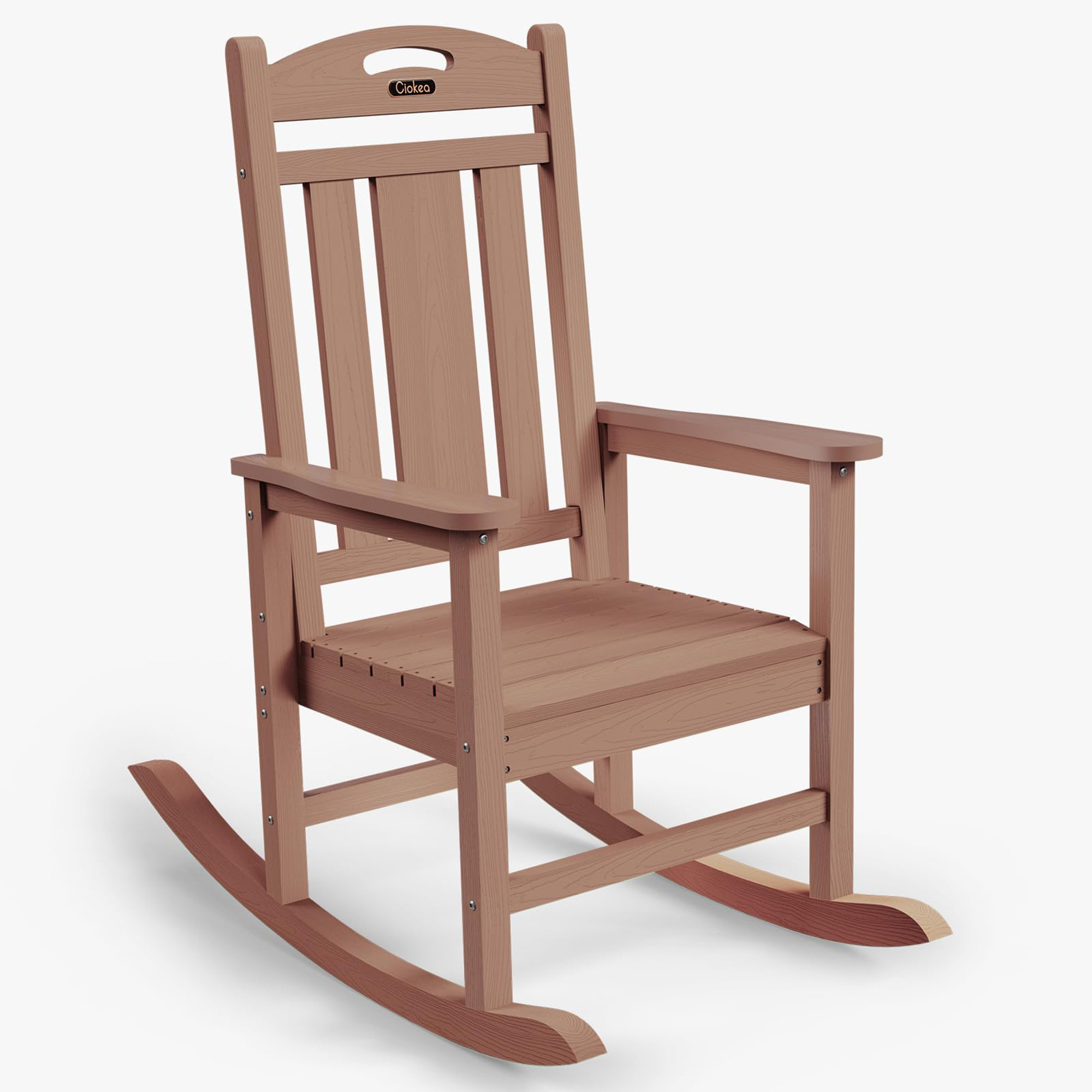 One Allium Way® Rocking Chair Outdoor, HDPE Poly Rocking Chair, All ...