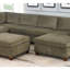 Chaise contemporaine sans accoudoirs en tissu de chenille brun clair
