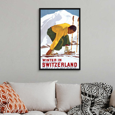 " Winter In Switzerland, Vintage Poster, By Erich Hermes " by Erich Hermes