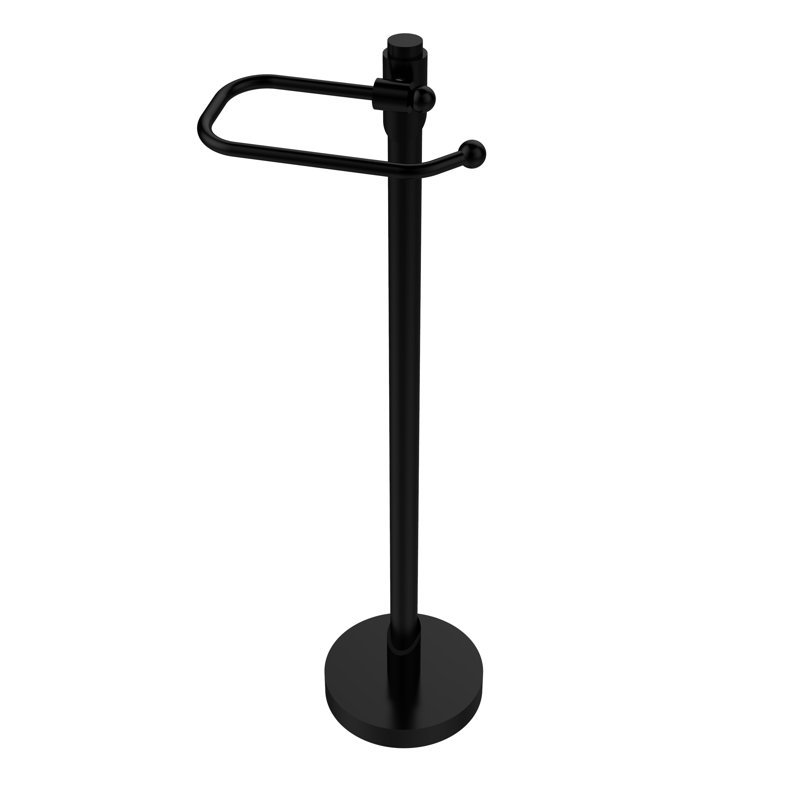 Porte-papier sur pied Marnell, Noir mat