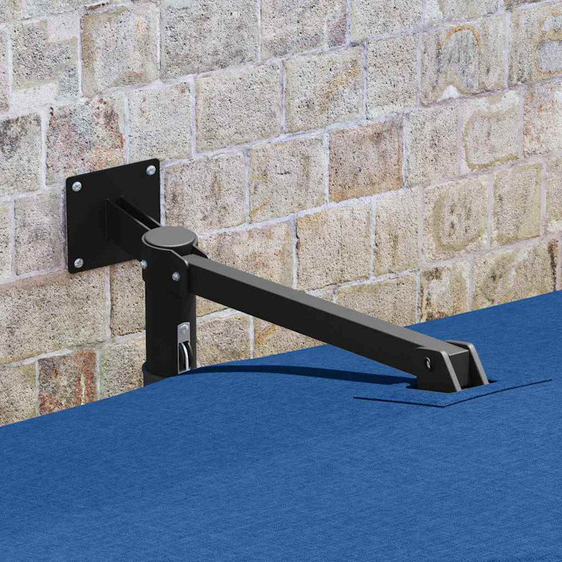 Wall Mount Parasol, 160cm H x 247.5cm W x 247.5cm D, Blue