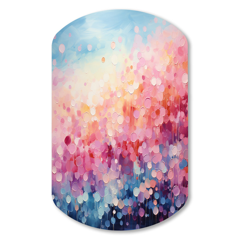«Cotton Candy I», impression d'art mural en métal asymétrique, H 31 po x l 19 po x P 1 po