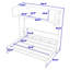 Lit escamotable double avec armoires de rangement