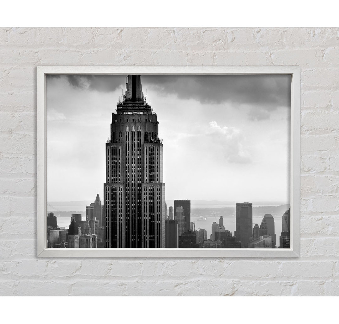 Empire State Building B N W - Einzelner Bilderrahmen Kunstdrucke auf Leinwand