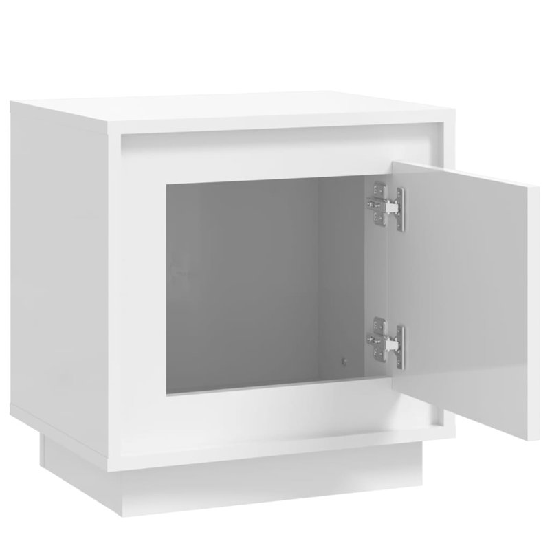 Shawntella 44 cm W Bedside Table, High Gloss White