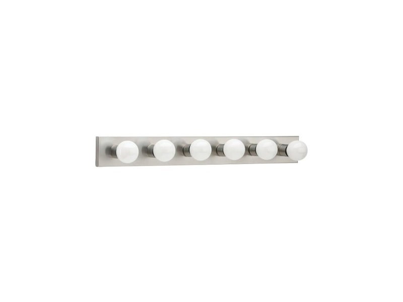 AC54A6A94E674E2BA6C4E1E598BF4687 Luminaire de salle de bain Centre Stage à six lumières Bs