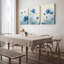 Tableau mural sur toile à motif floral de coquelicots bleus (paquet de 3)-118089306