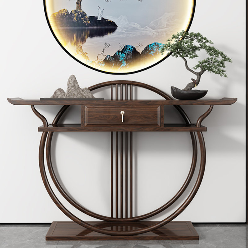 New Chinese-style solid wood console table, 48.8" H x 59" W x 14.9" D