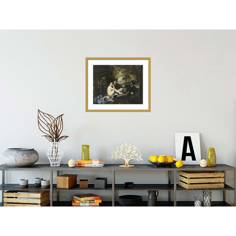 «Le déjeuner sur l'herbe» par Edward Manet, impression giclée sur cadre, H 23,5 po x l 28,06 po