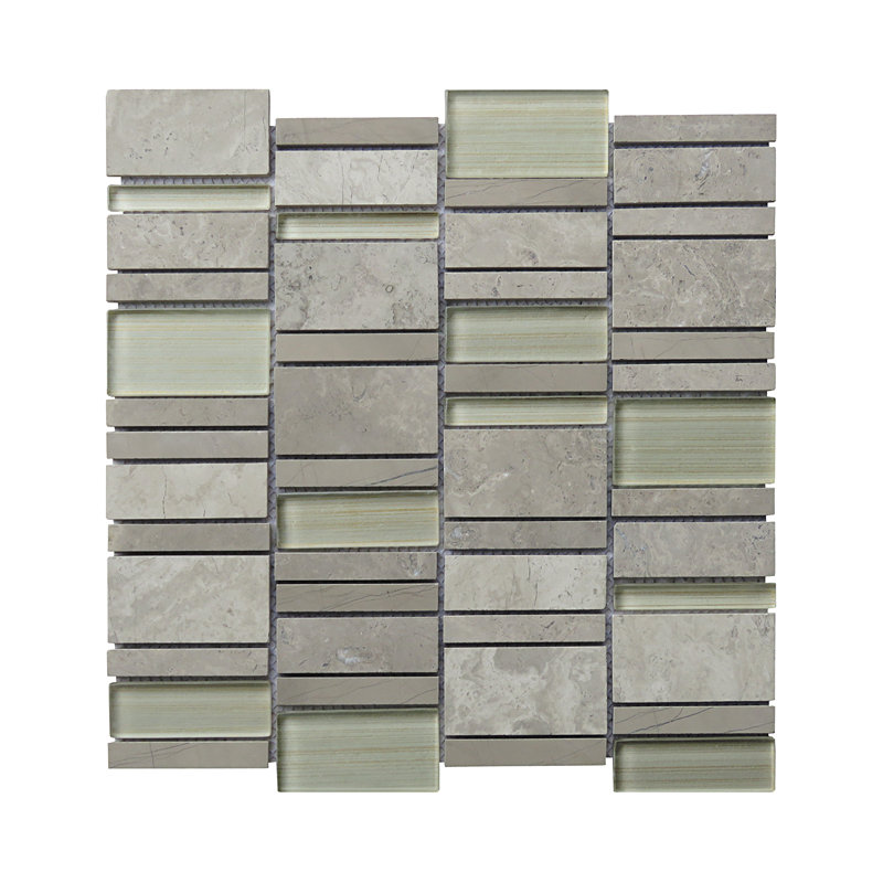 Carrelage mural mosaïque gris