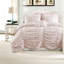 Ensemble de literie rose pour lit simple et simple XL, couette en microfibre, style coquette fleurie