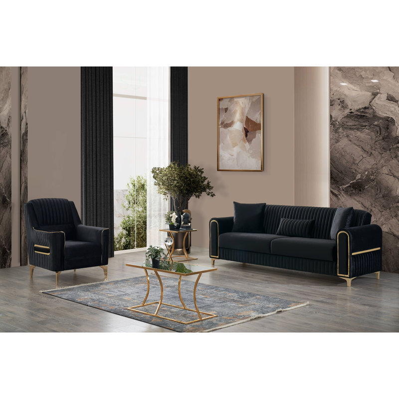 Chaise rembourrée en tissu et velours Melody