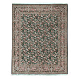 High-Quality Hand-Knotted Black Area Rug