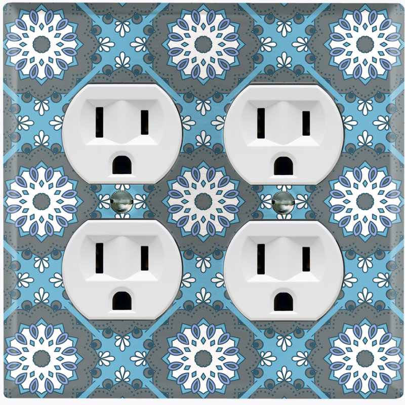 Patterned 2 - Gang Toggle Light Switch Standard Wall Plate