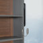 Lit escamotable avec armoire de rangement, tablettes ouvertes et port USB, grand canapé à l'avant, panneau imprimé paysage de montagne, lit mural peu encombrant pour chambre à coucher, chambre d'amis et appartement-1426166067