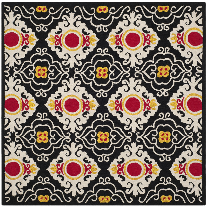 Childers Hand Hooked Performance Southwestern Rug, Square 6'