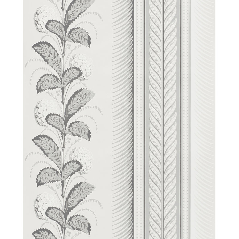 Hydrangea Drape Wallpaper, Grisaille
